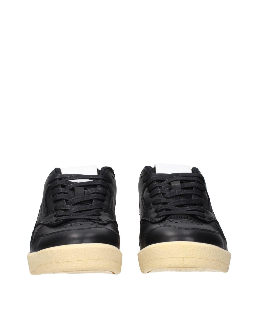 Jil Sander Blue Black Leather Low Top Sneakers