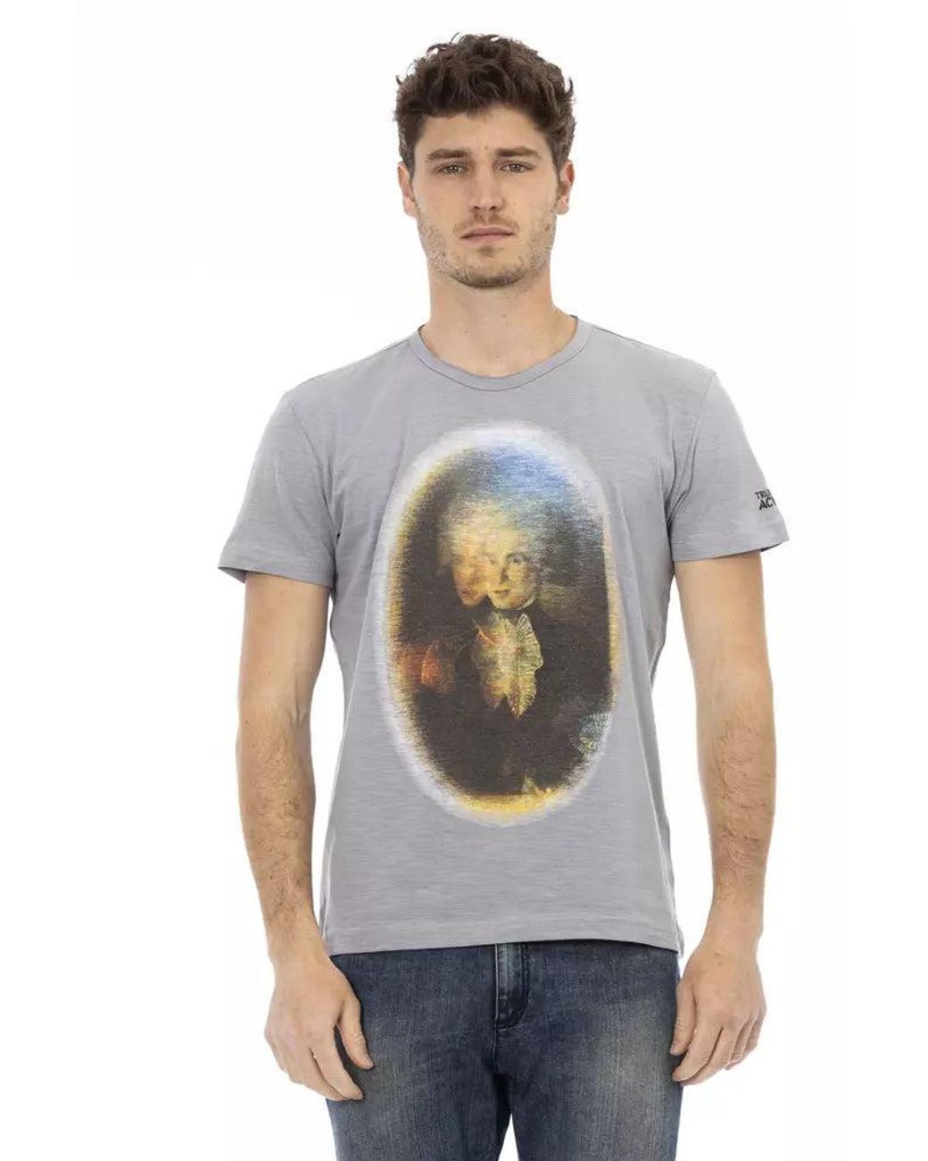TRUSSARDI ACTION Gray Cotton Men T for men