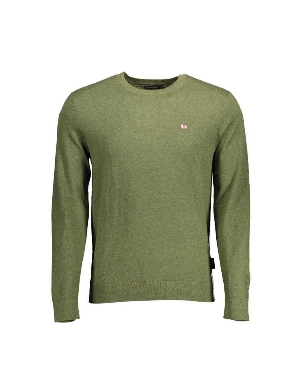 Napapijri Green Cotton Sweater for men