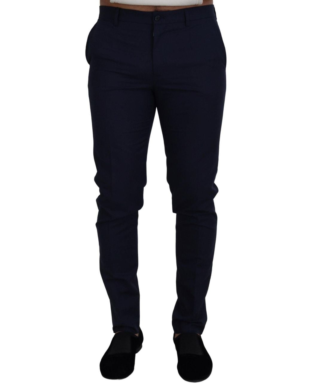 Dolce & Gabbana Blue Elegant Slim Fit Dress Pants for men