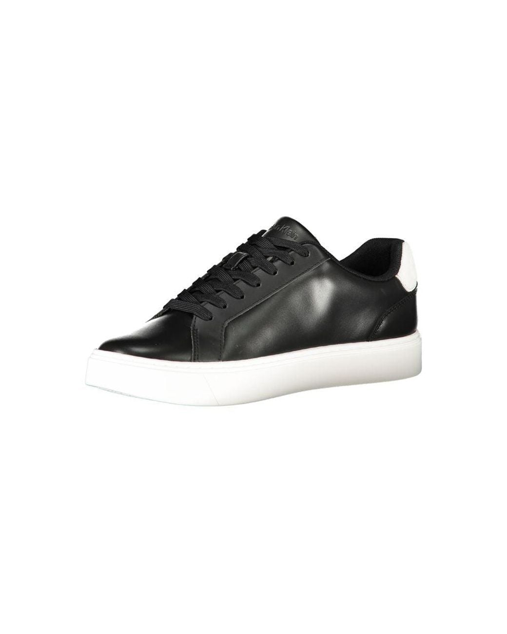 Calvin Klein Black Polyurethane Sneaker for men