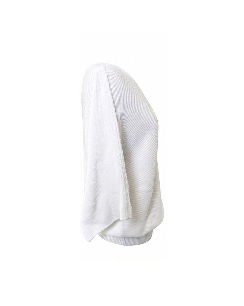 Malo Gray White Cotton Sweater