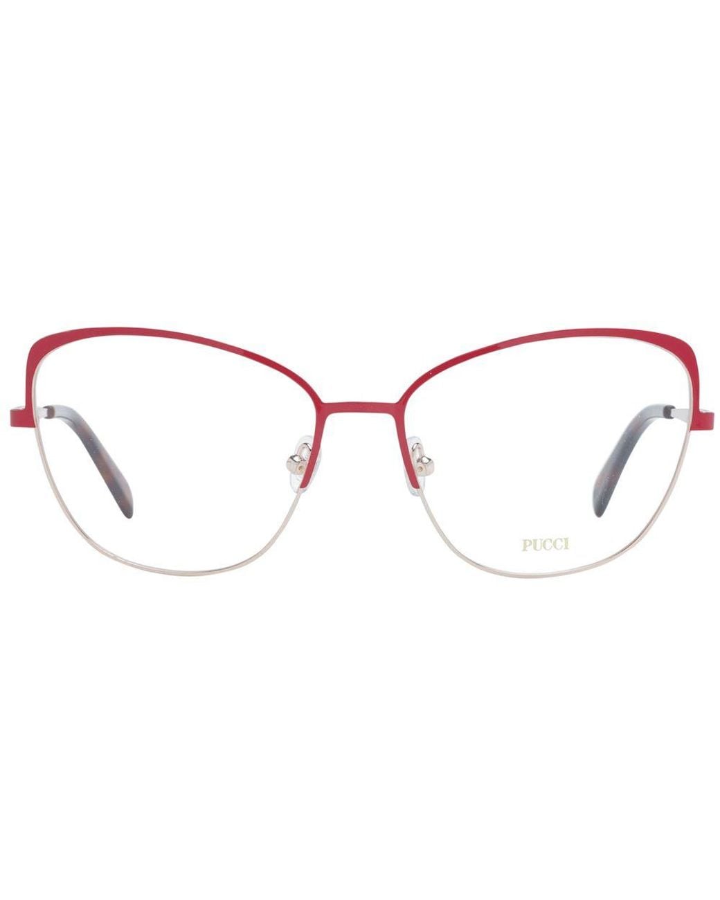 Emilio Pucci Metallic Red Metal Glasses (frames)