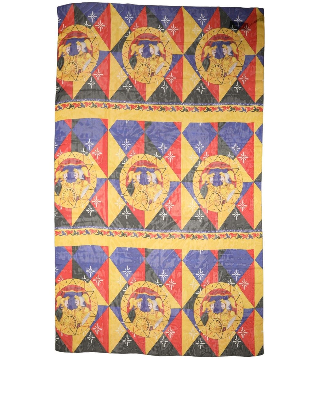 Dolce & Gabbana Orange Multicolor Silk Printed Shawl Stole Scarf
