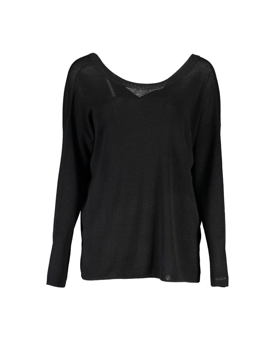 Gant Black Ele Woolen Long-Sleeve Sweater
