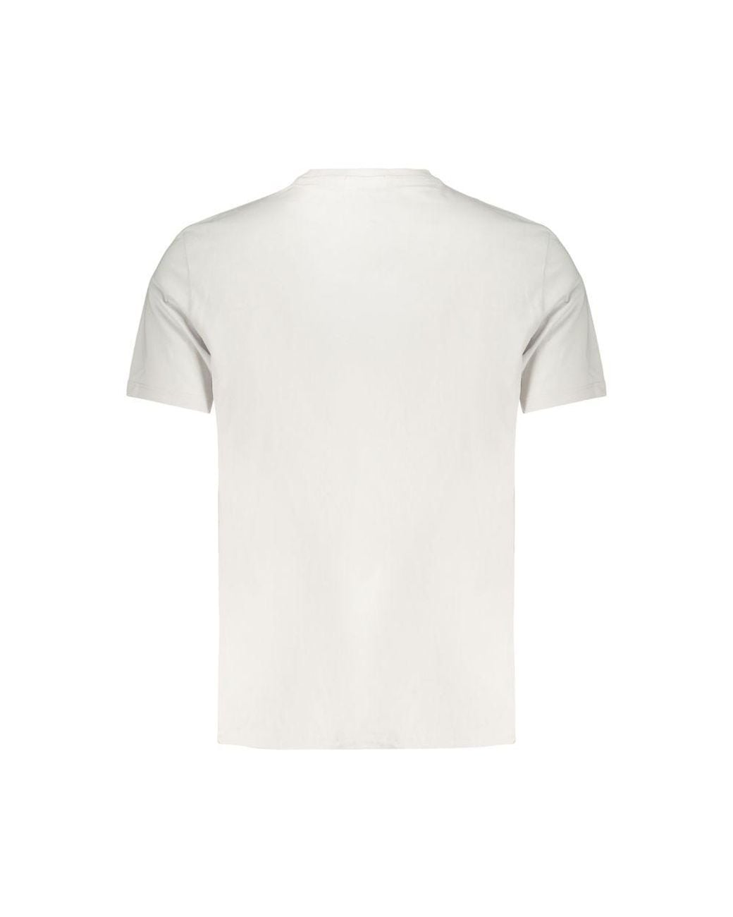 Calvin Klein White Gray Cotton Men's T for men