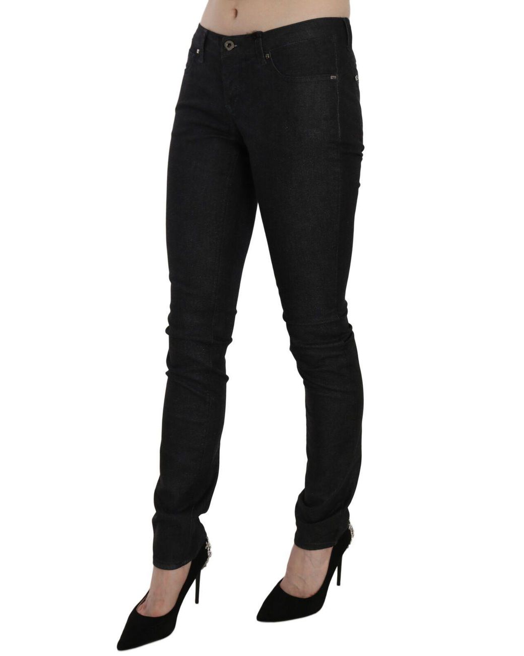 CoSTUME NATIONAL Black Chic Low Waist Slim Fit Skinny Denim