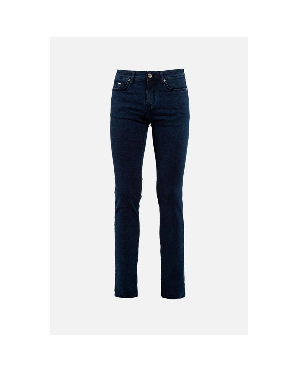 Gas Blue Cotton Slim Fit Jeans for men