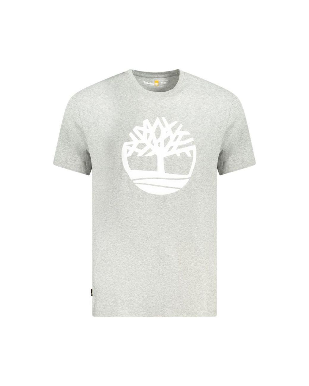 Timberland White Grigio Cotton T-Shirt for men