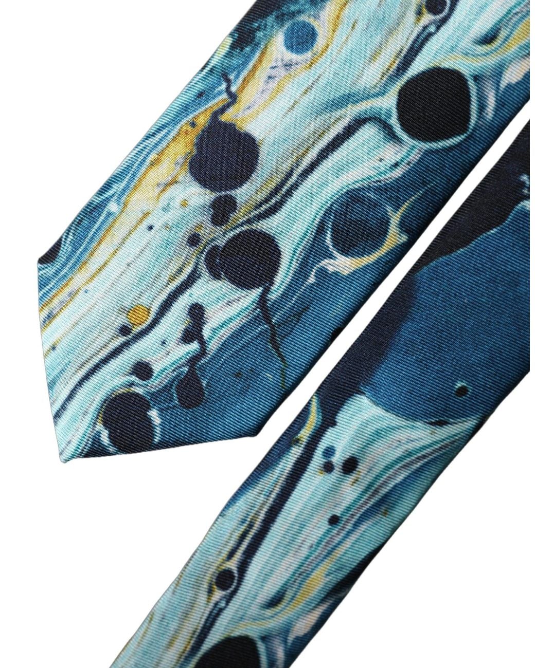 Dolce & Gabbana Multicolor Patterned Silk Adjustable Tied Necktie Tie for men