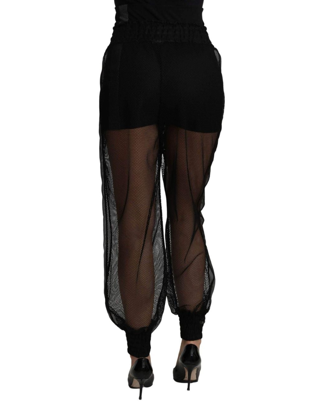 Dolce & Gabbana Black Silk-Blend Pant