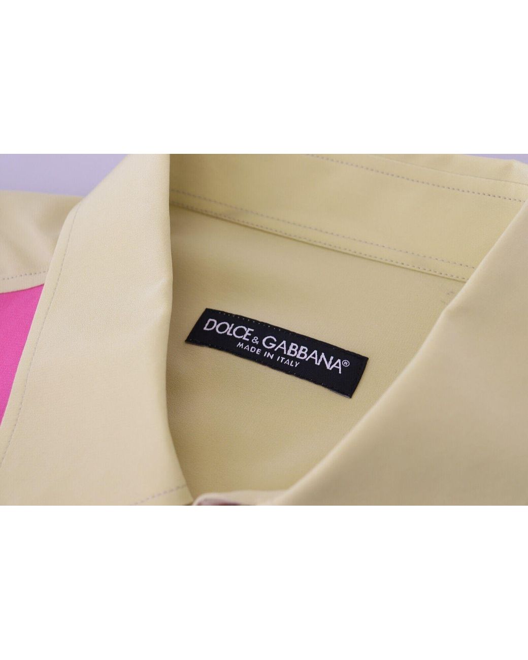 Dolce & Gabbana Pink Elegant Silk Button-Down Shirt for men