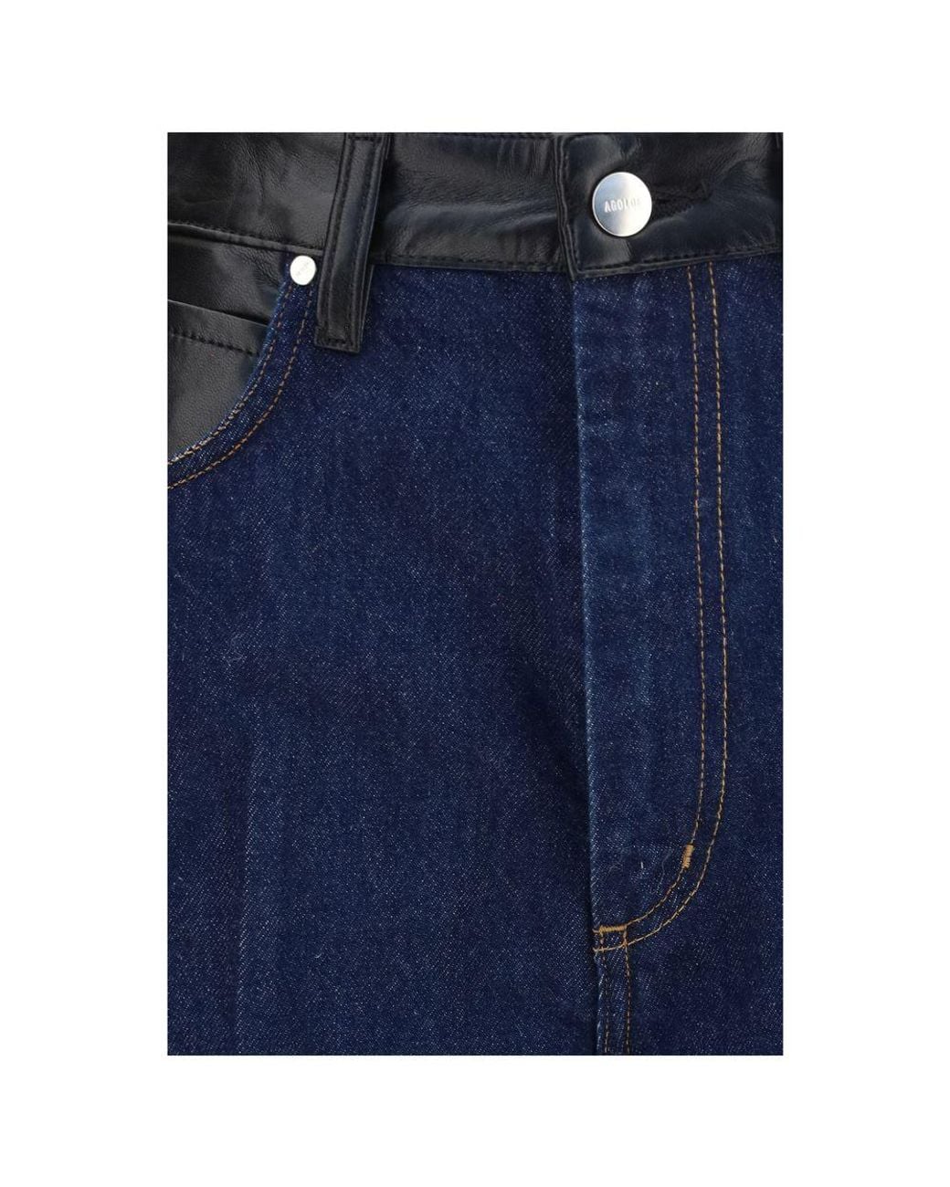 Agolde Blue Recycled Cotton Straight