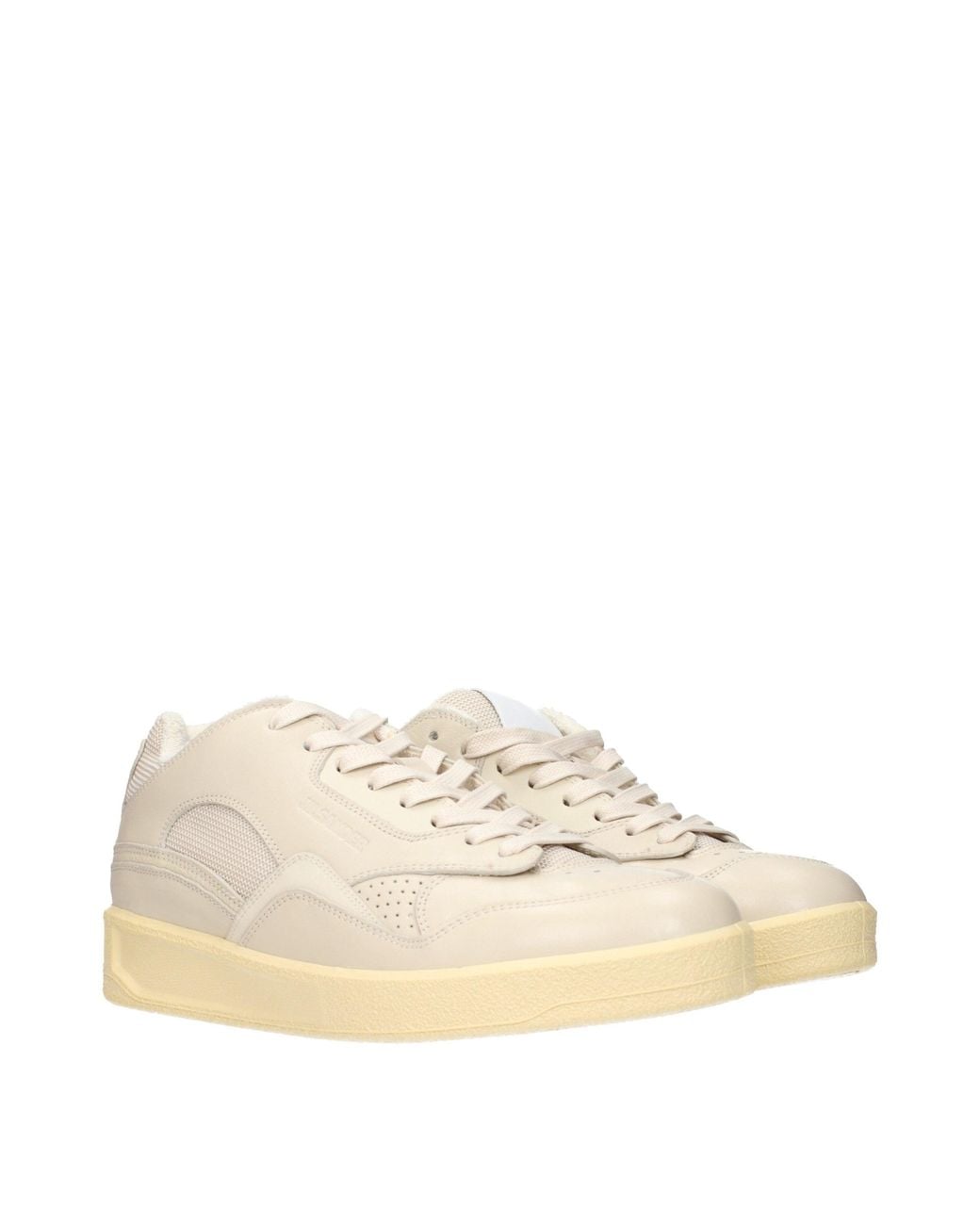 Jil Sander Natural Leather Low Top Sneakers for men