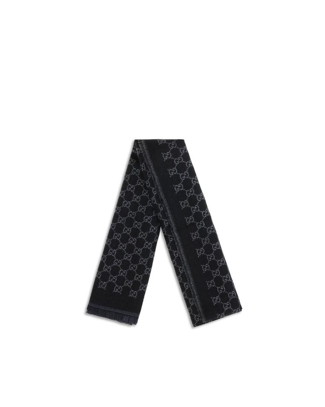 Gucci Black Wool Oves Aries Foulard