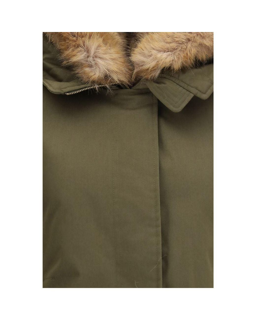 Woolrich Green Cotton Parka