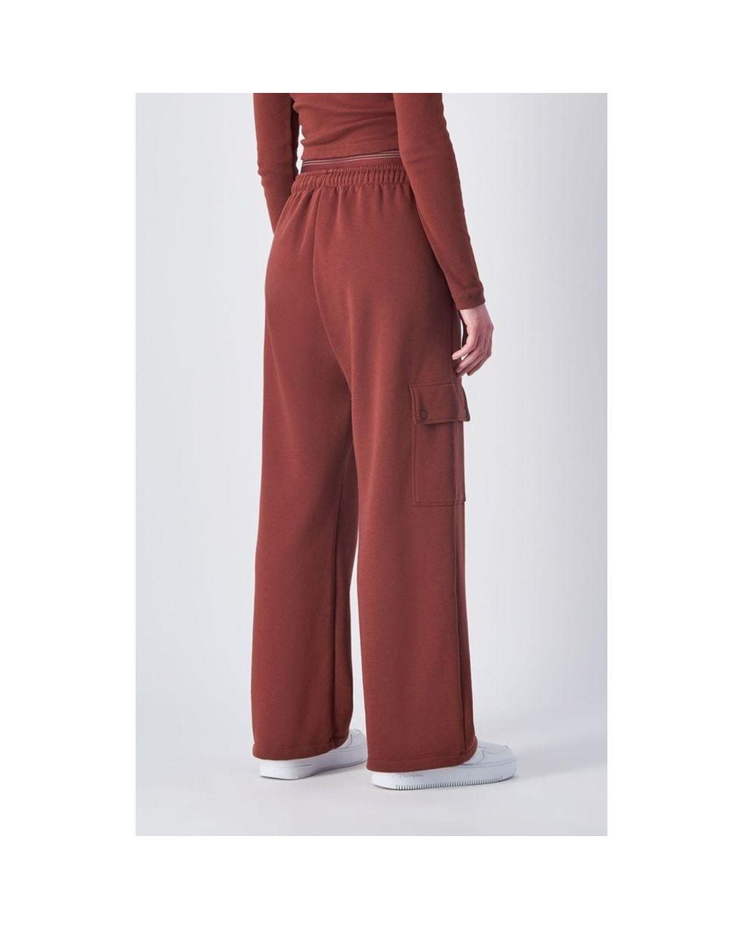 Champion Red Cotton Cargo Pants