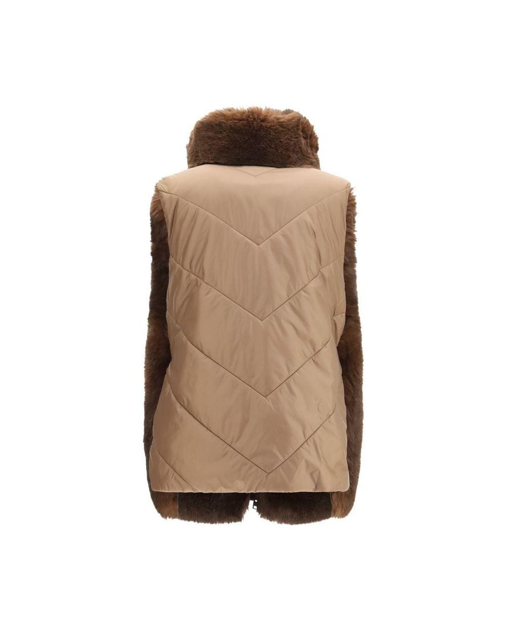 Woolrich Brown Polyester Sleeveless Jacket