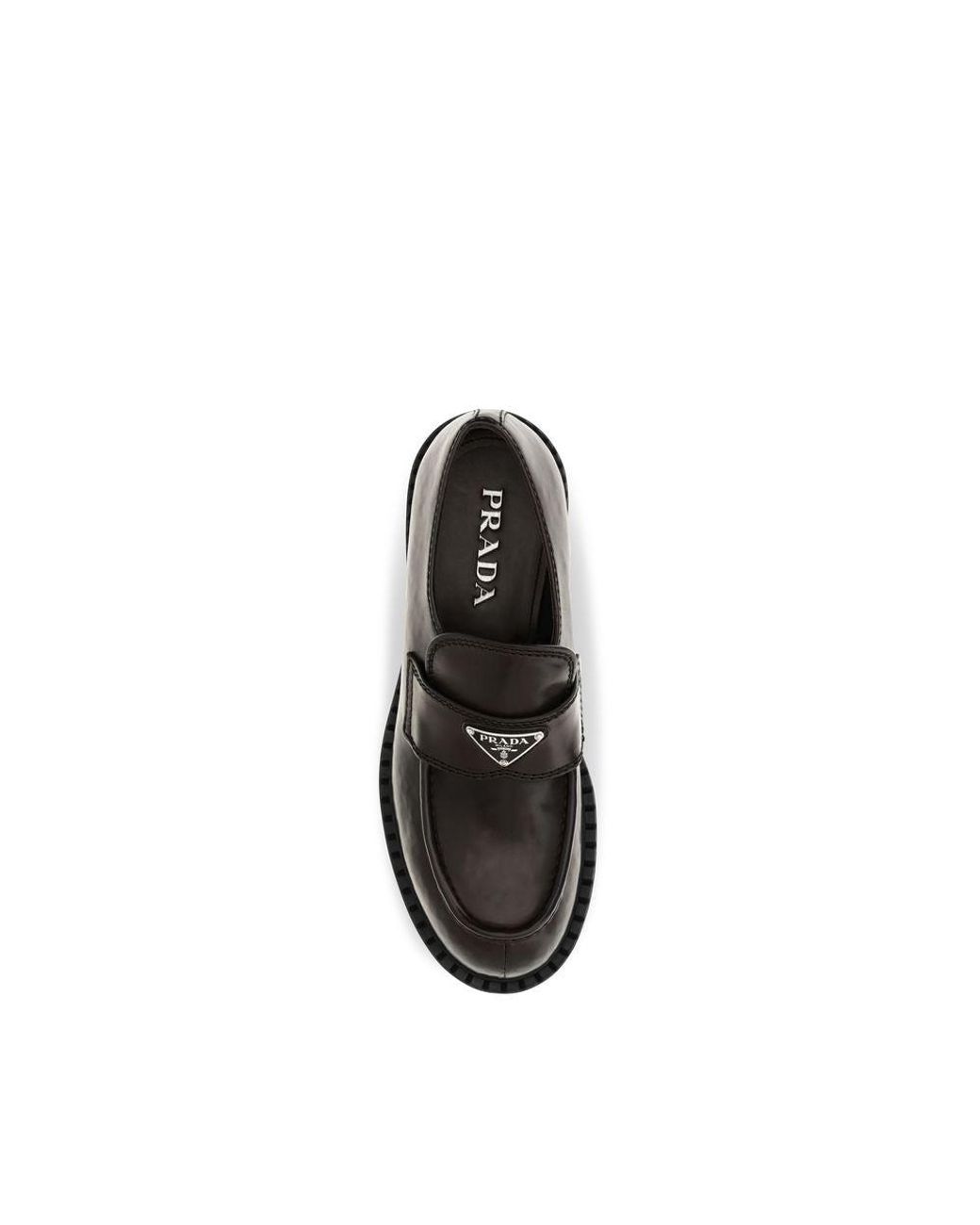 Prada Black Brown Calf Leather Bos Taurus Slip for men