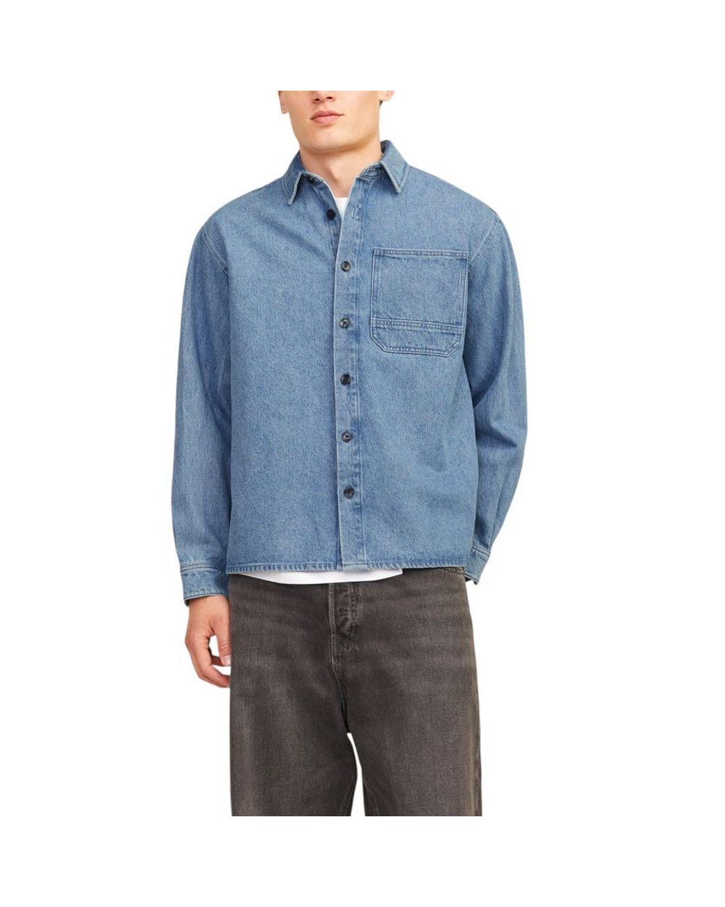 Jack & Jones Light Blue Denim Shirt for men