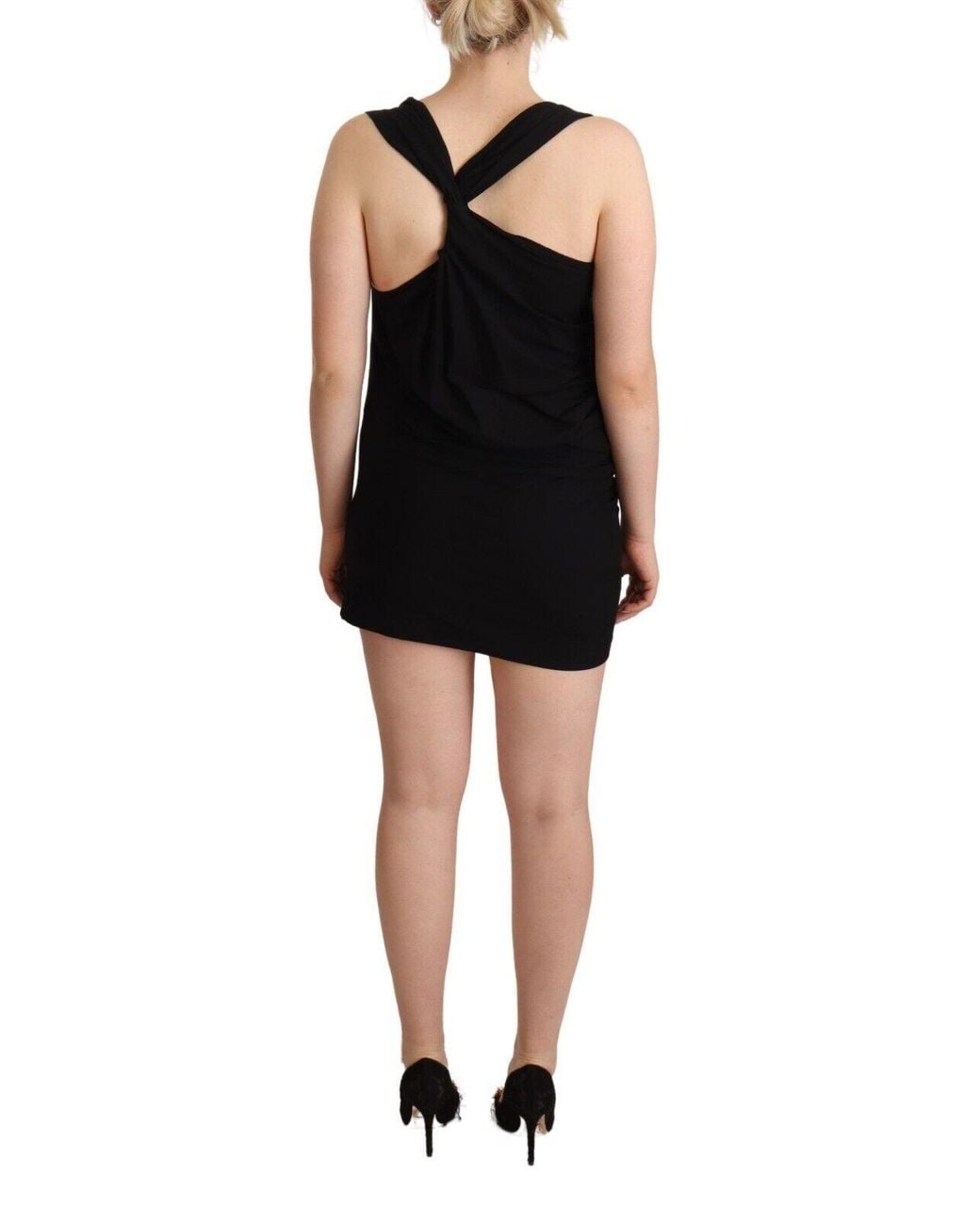Roberto Cavalli Black Elegant Sheath Stretch Dress