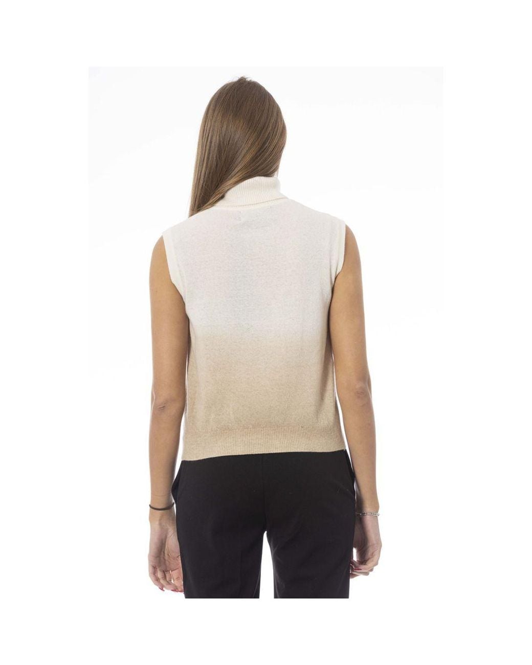 Baldinini Natural White Wool Sweater
