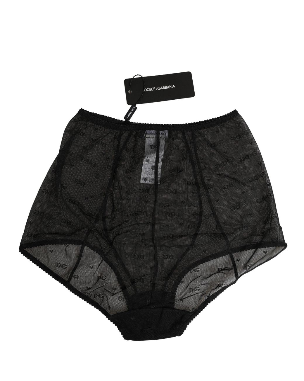 Dolce & Gabbana Black Nylon Stretch Slip Girdle Panty Underwear