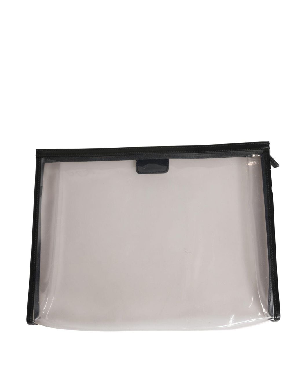 Dolce & Gabbana Gray Pvc Clutch Pouch Purse Branded Logo Plaque Bag Calf Leather