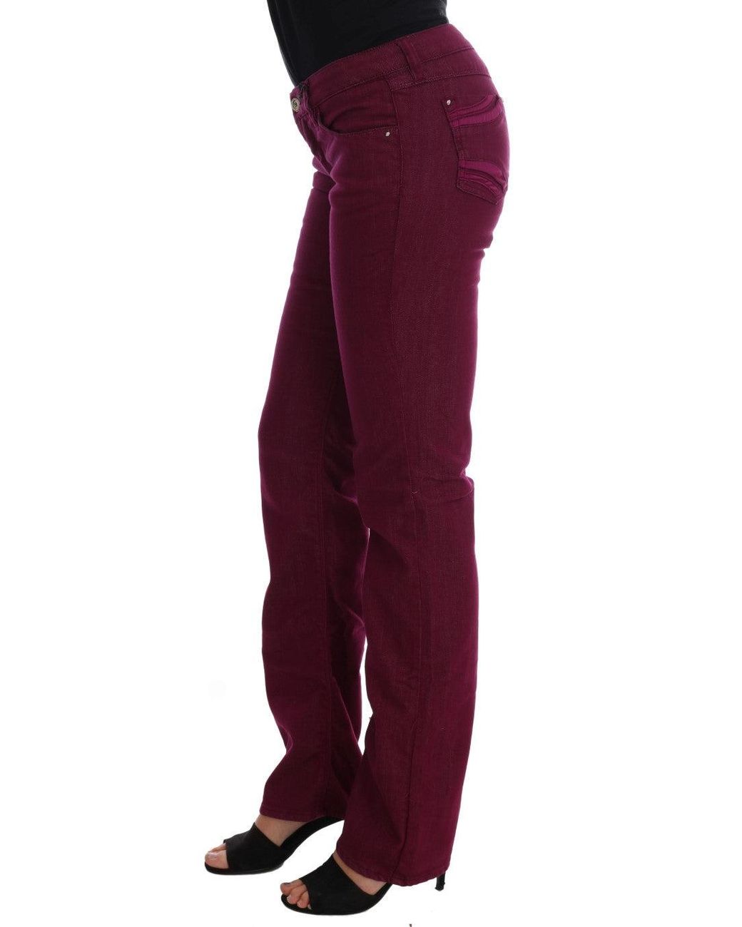 CoSTUME NATIONAL Red Wash Cotton Stretch Denim Jeans
