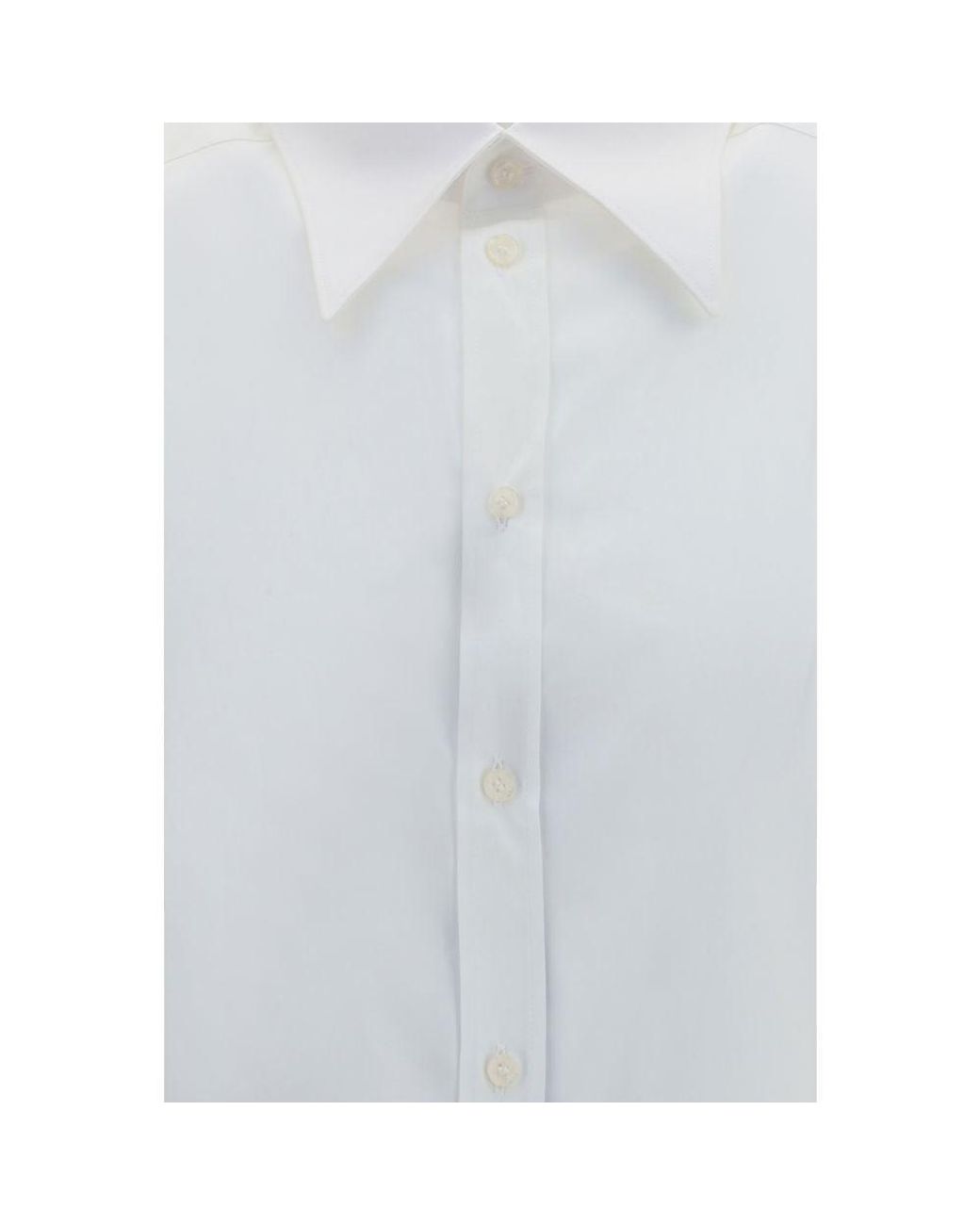 Dolce & Gabbana Blue White Cotton Dress Shirt for men