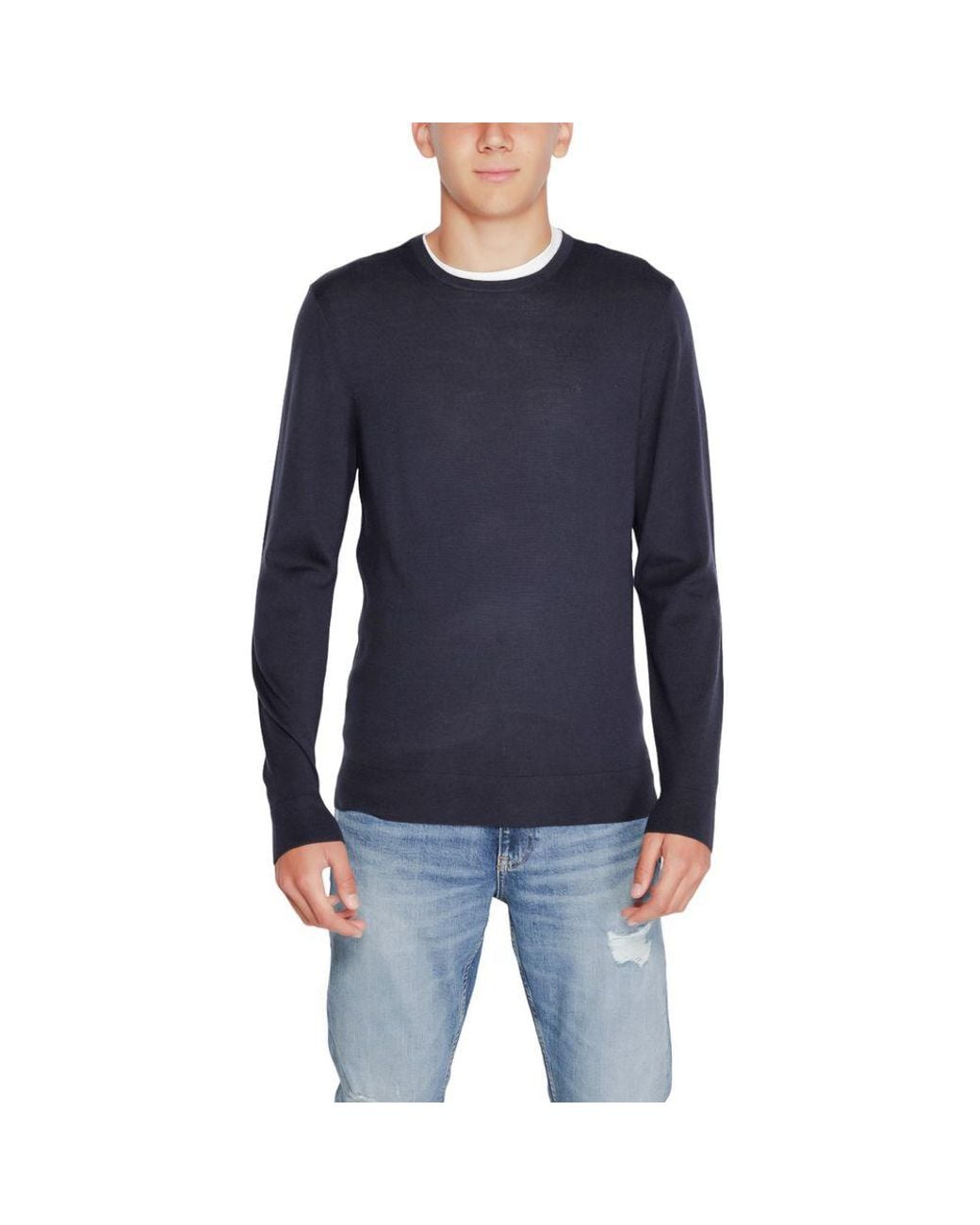 Calvin Klein Blue Wool Wool T-Shirt for men