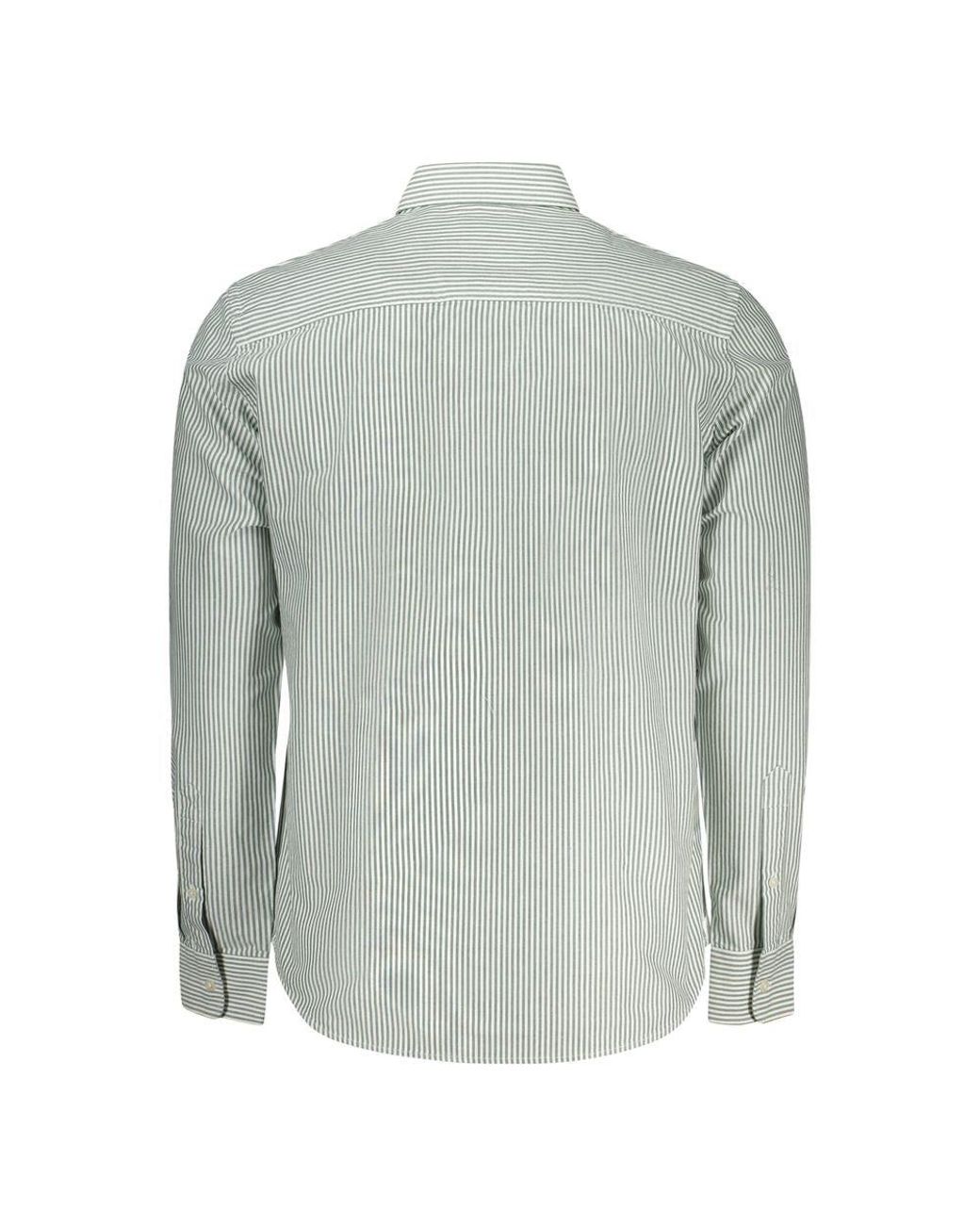 North Sails Gray Green Cotton Men Shirt for men