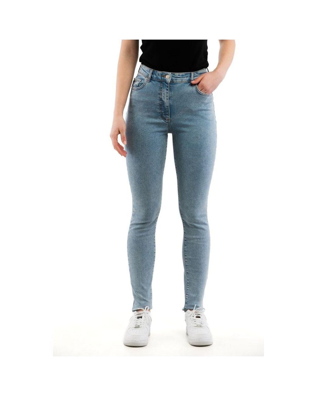 Moschino Blue Multicolor Cotton Skinny Jeans