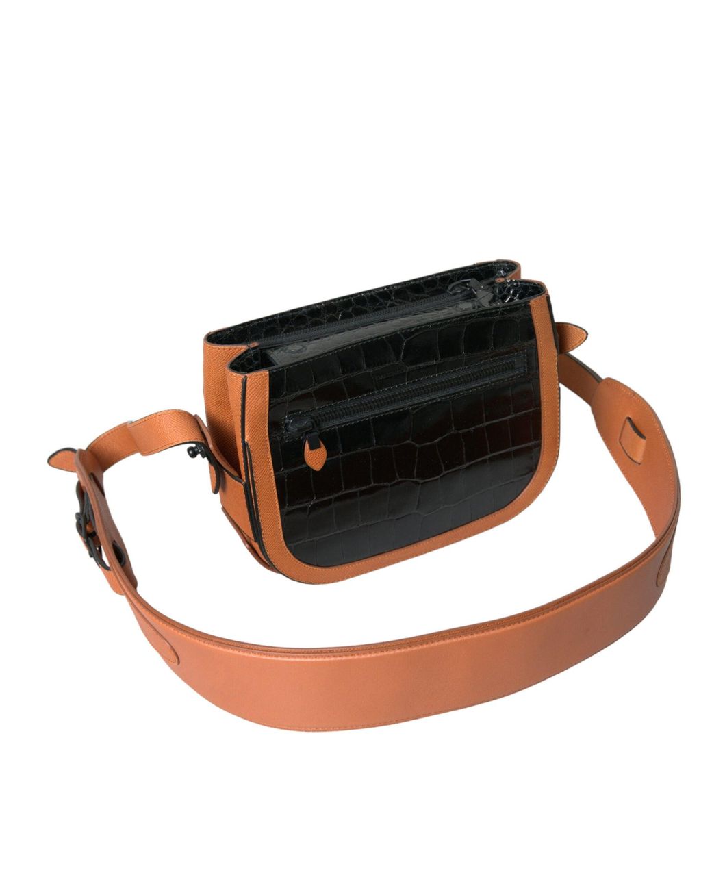 Balenciaga Brown Elegant Crocodile Leather Camera Bag