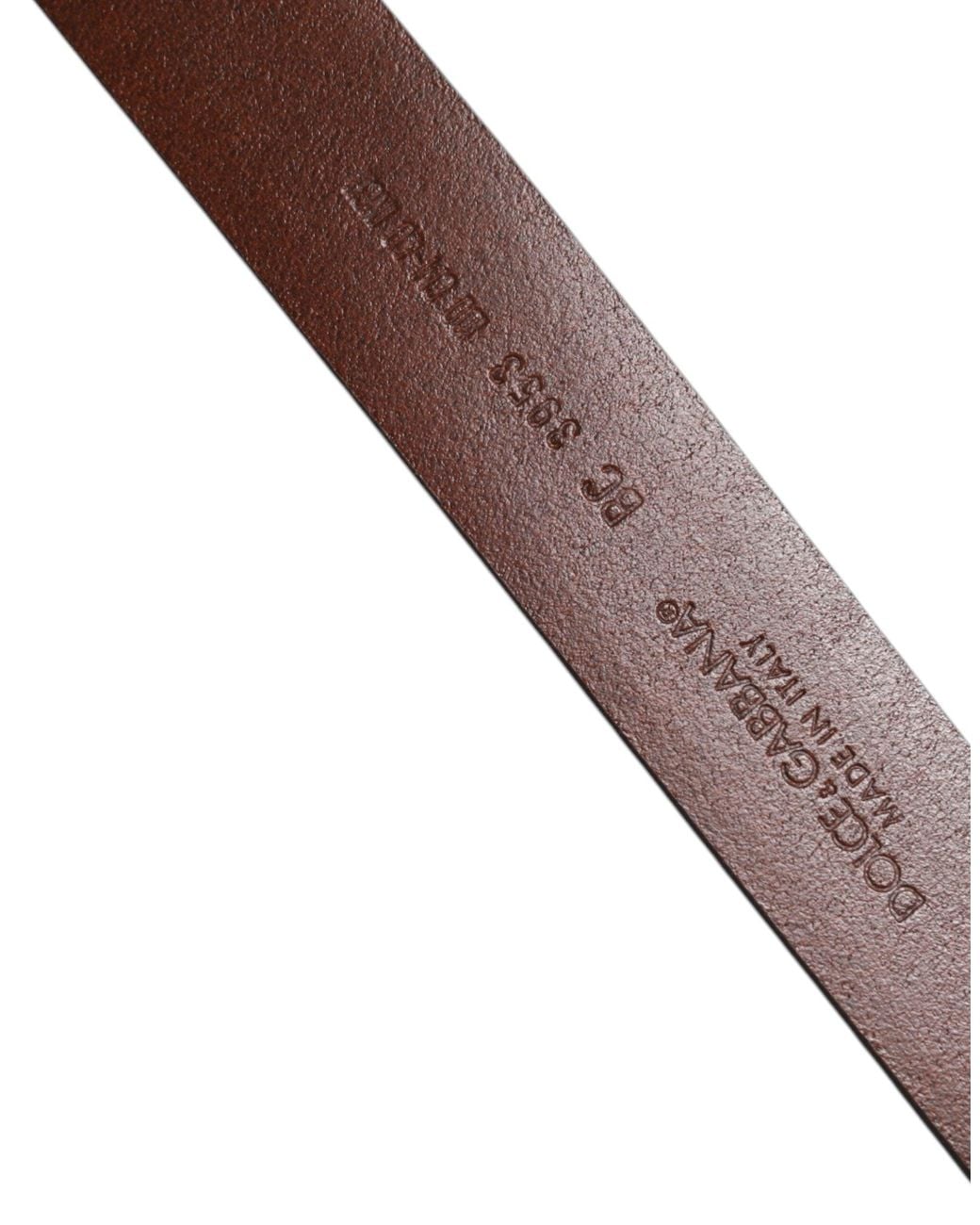 Dolce & Gabbana Brown Leather Belt With Metal Buckle for men