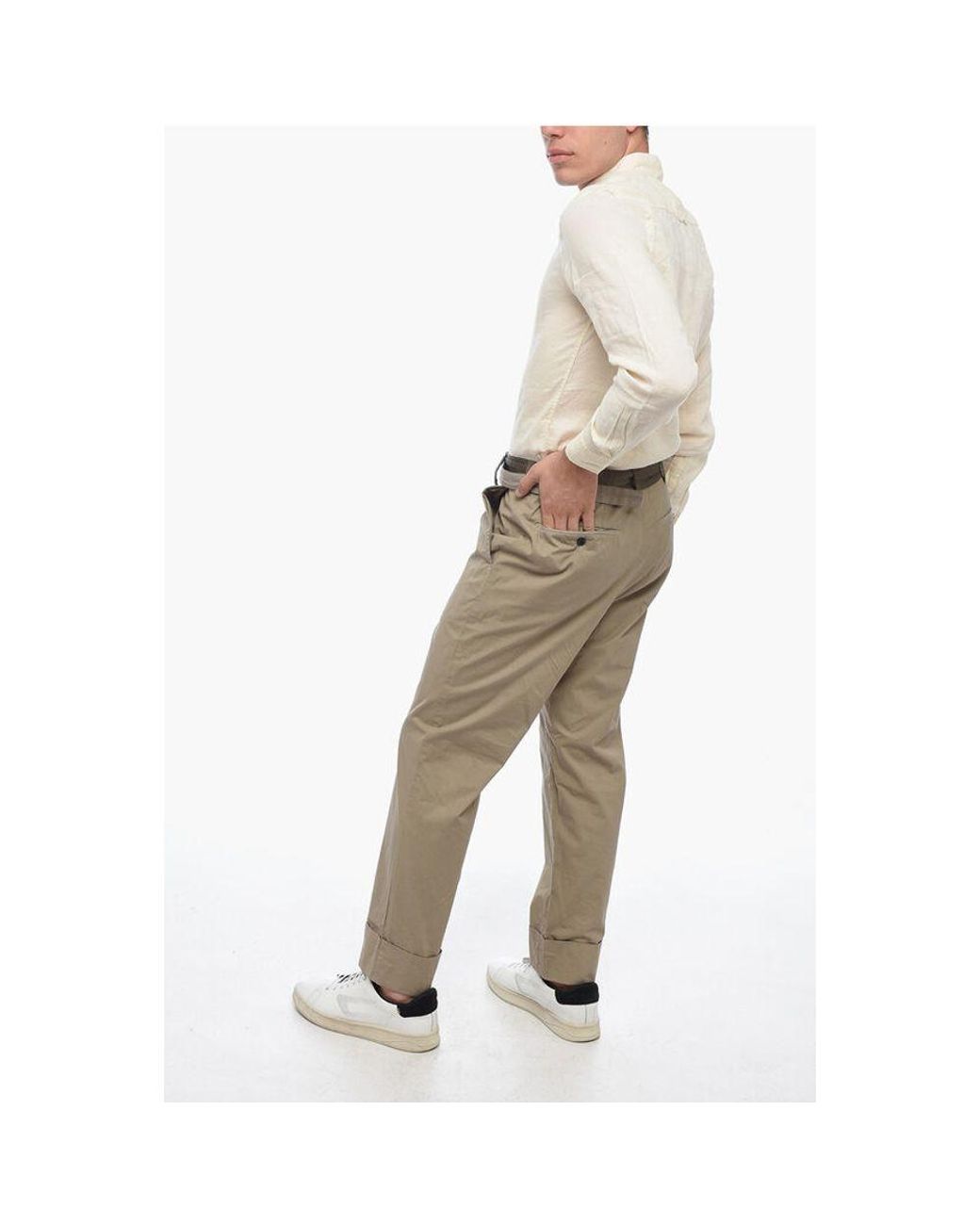 パンツ sacai 25SS Belted Cotton Chino Trouser SACAI | Belted Cotton Chino Pants | Men | Lane Crawford