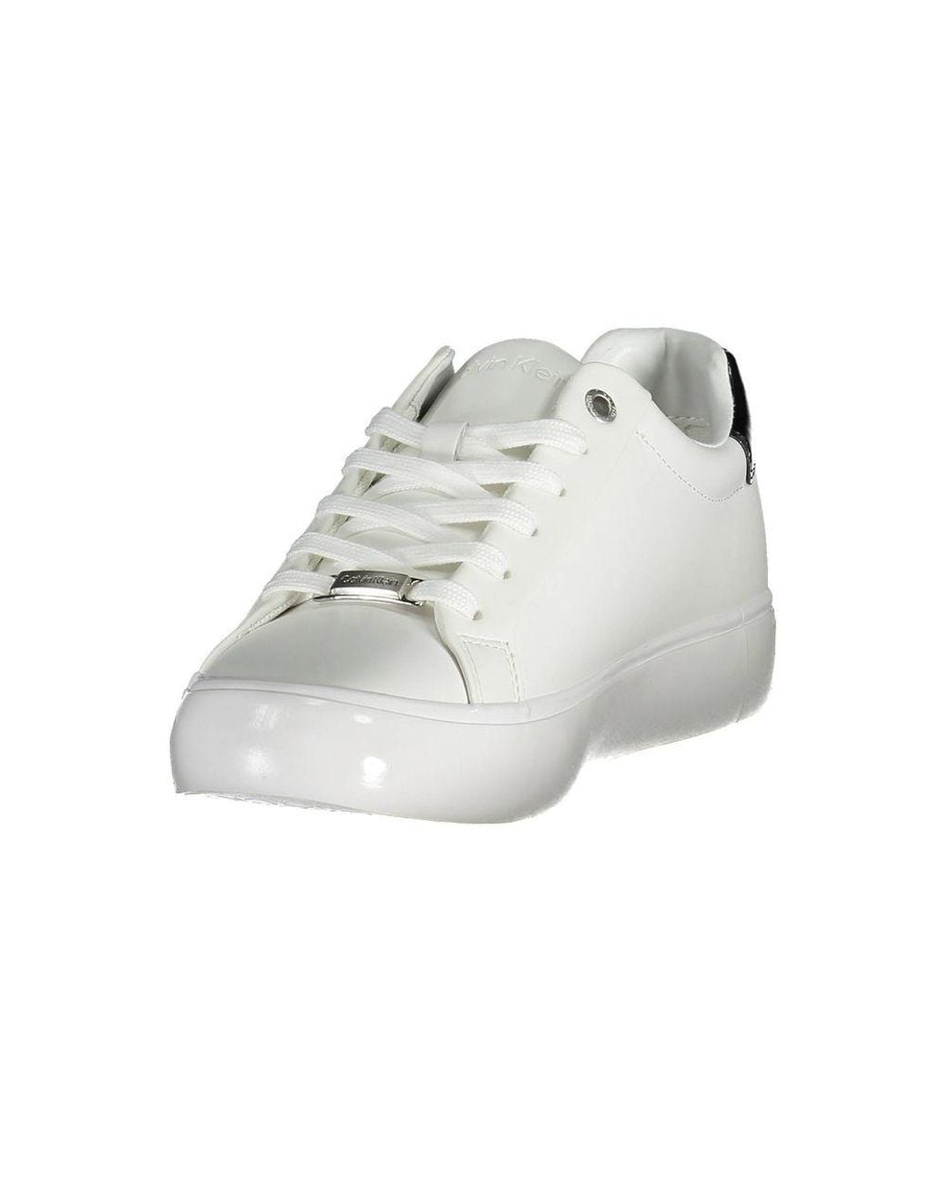 Calvin Klein White Bianco Pelle Sneaker