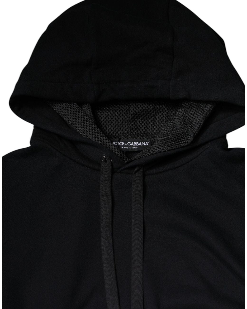 Dolce & Gabbana Black Hooded Pullover Sweatshirt Sweater for men
