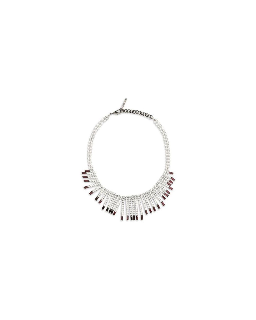 Alessandra Rich Metallic Silver Metal Necklace