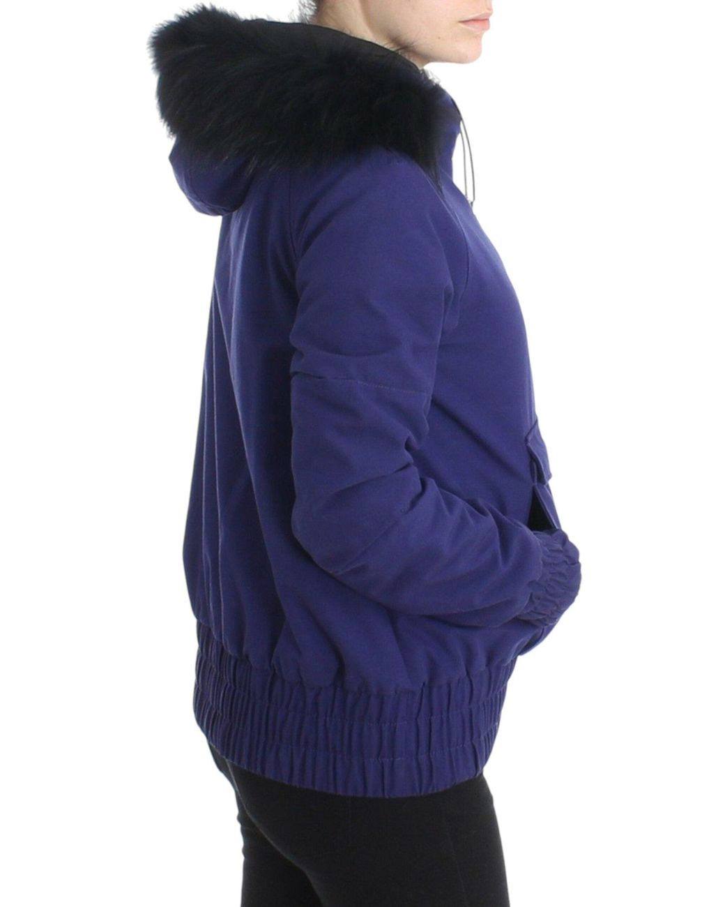 Gianfranco Ferré Blue Padded Jacket Hooded Short K