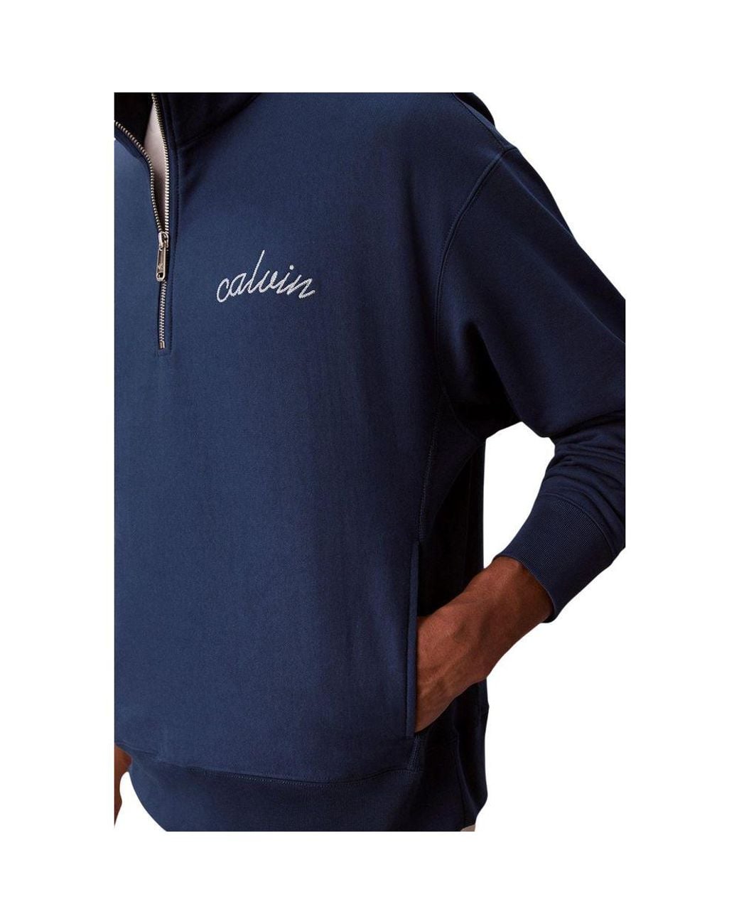 Calvin Klein Blue Cotton Sweatshirt for men