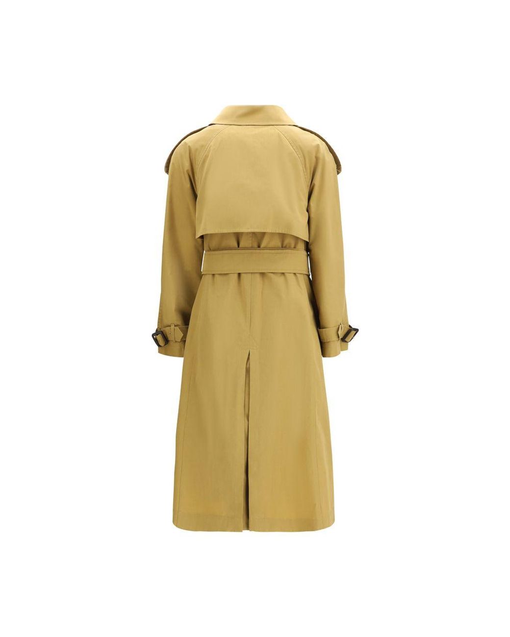 Burberry Yellow Beige Polyester Trench Coat