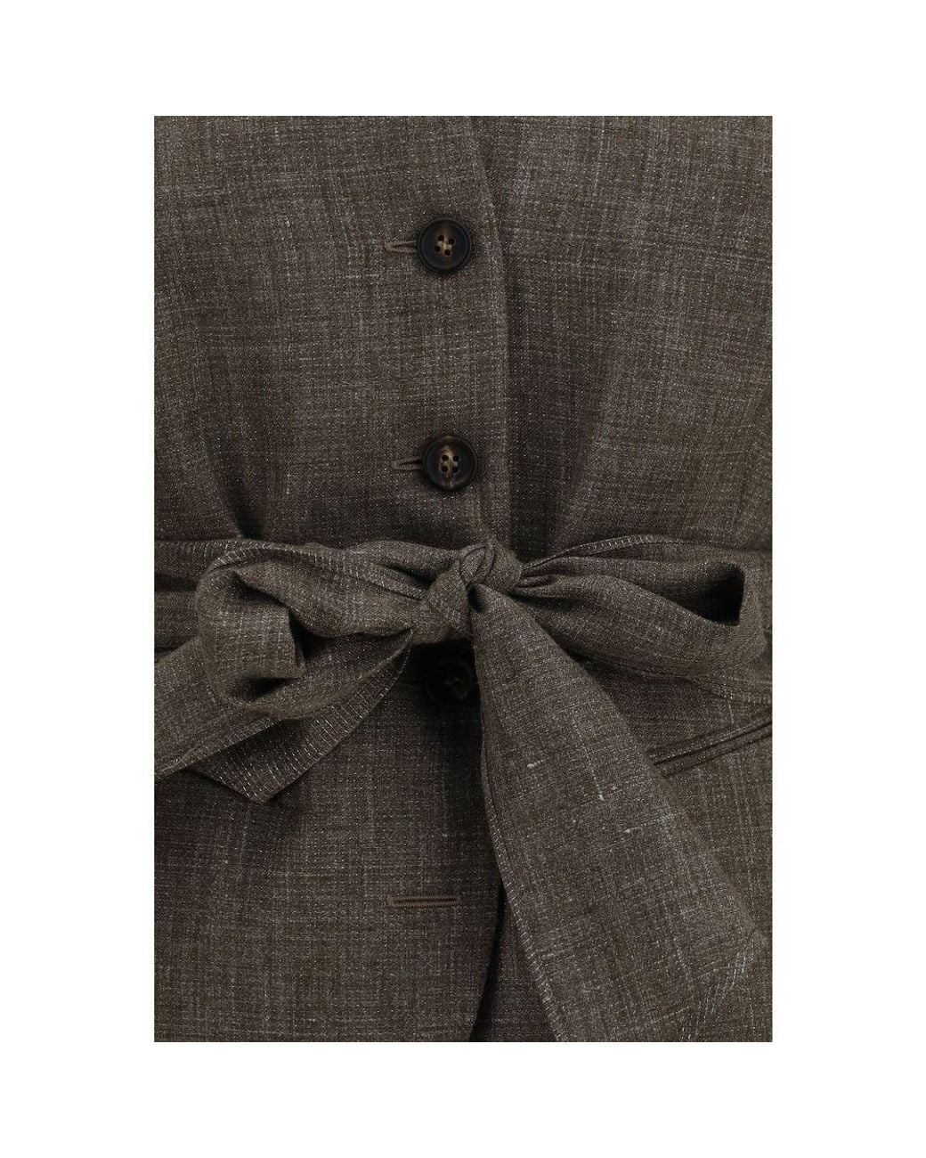 Brunello Cucinelli Brown Linen Blazer