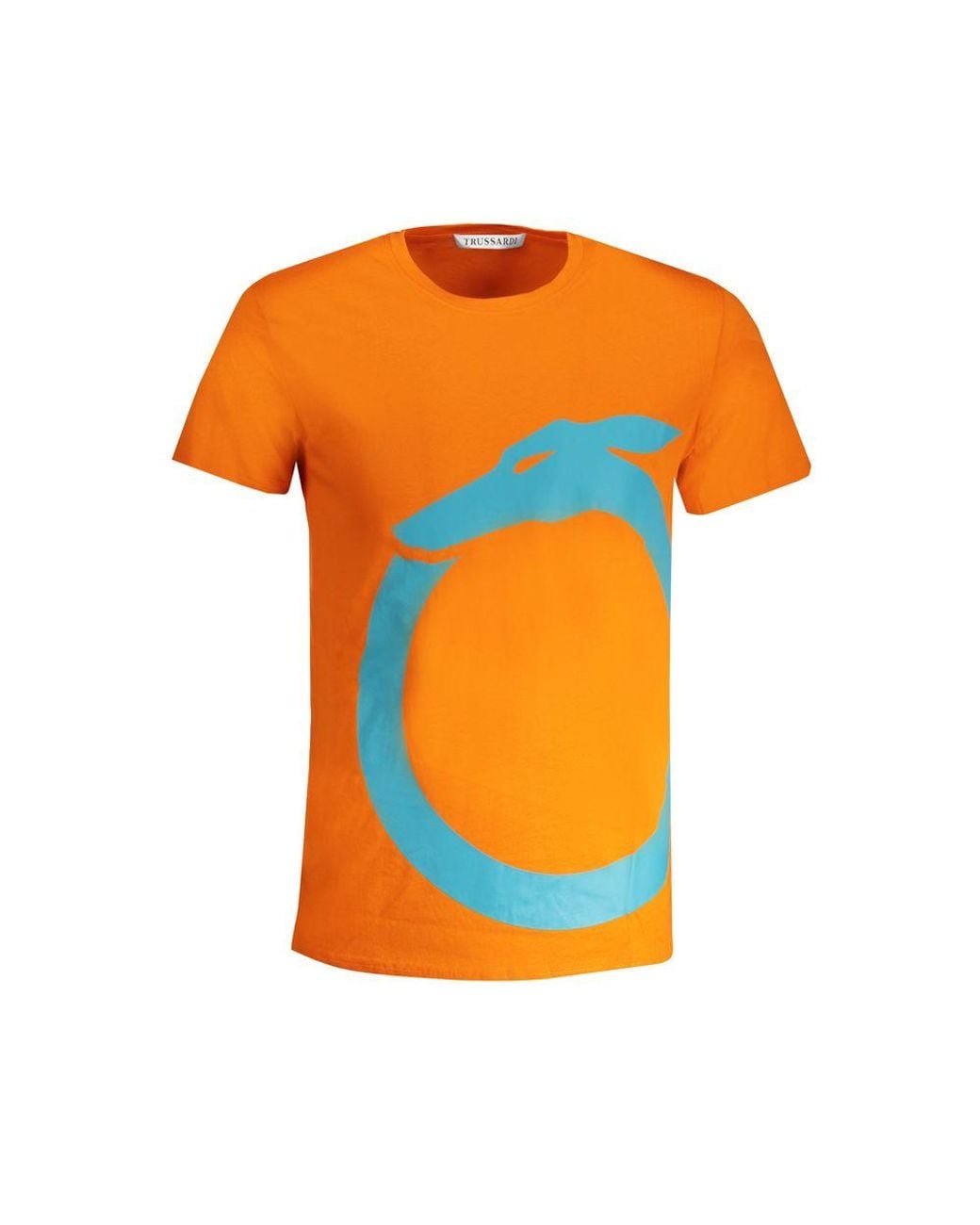Trussardi Orange Cotton T-Shirt for men