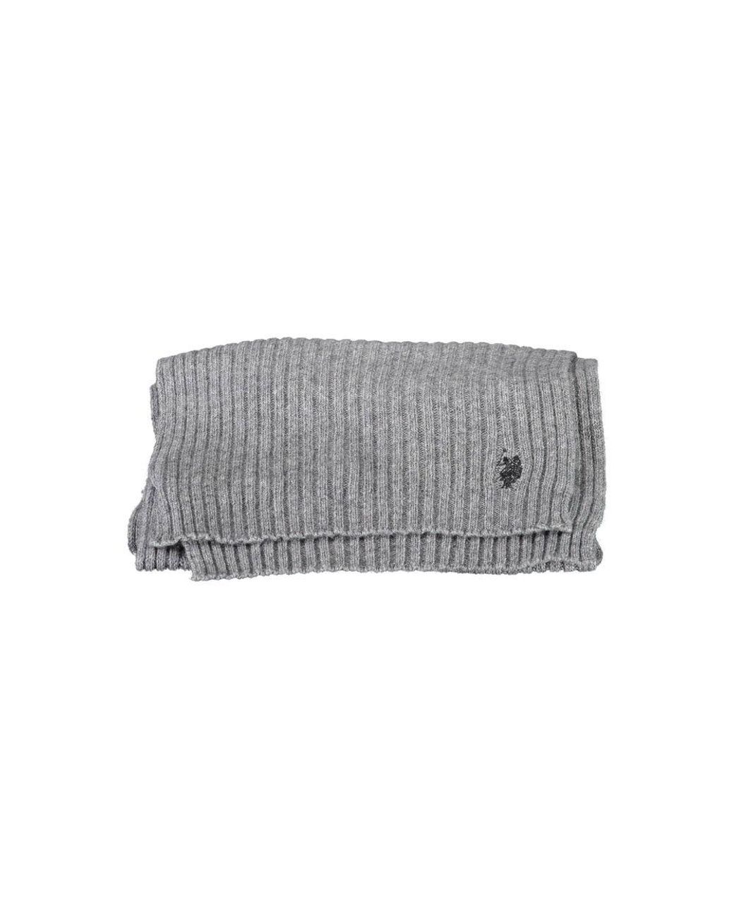 U.S. POLO ASSN. Gray Wool Men's Scarf for men