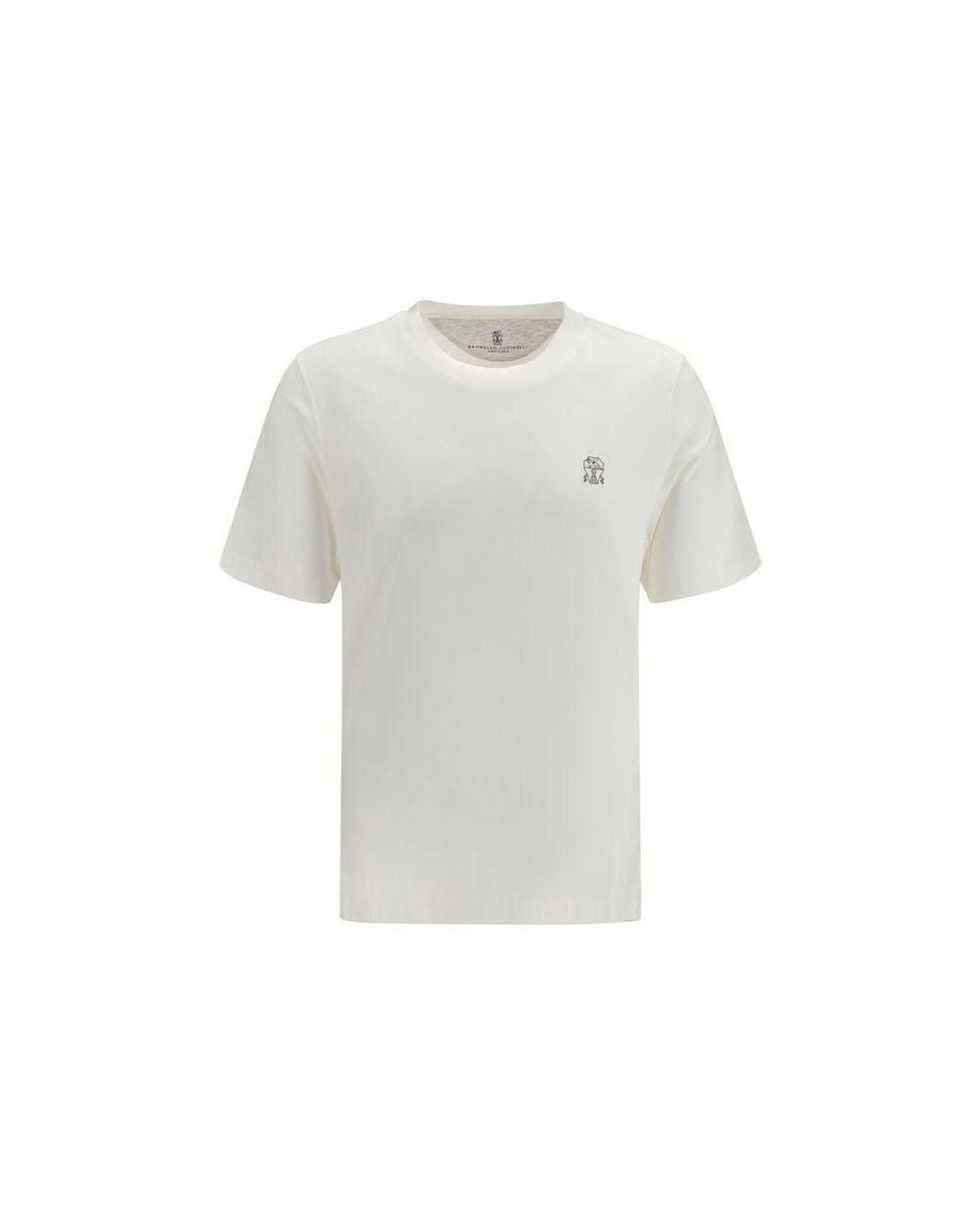 Brunello Cucinelli White Cotton T for men