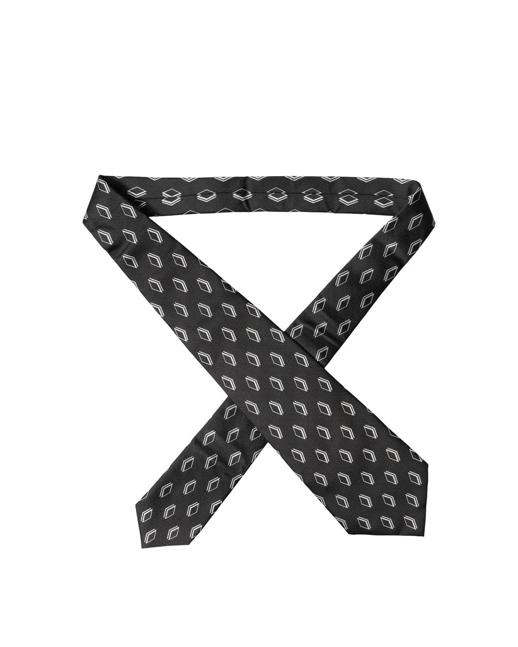 Dolce & Gabbana Black Patterned Silk Adjustable 'Sd Neckwomen's Tie