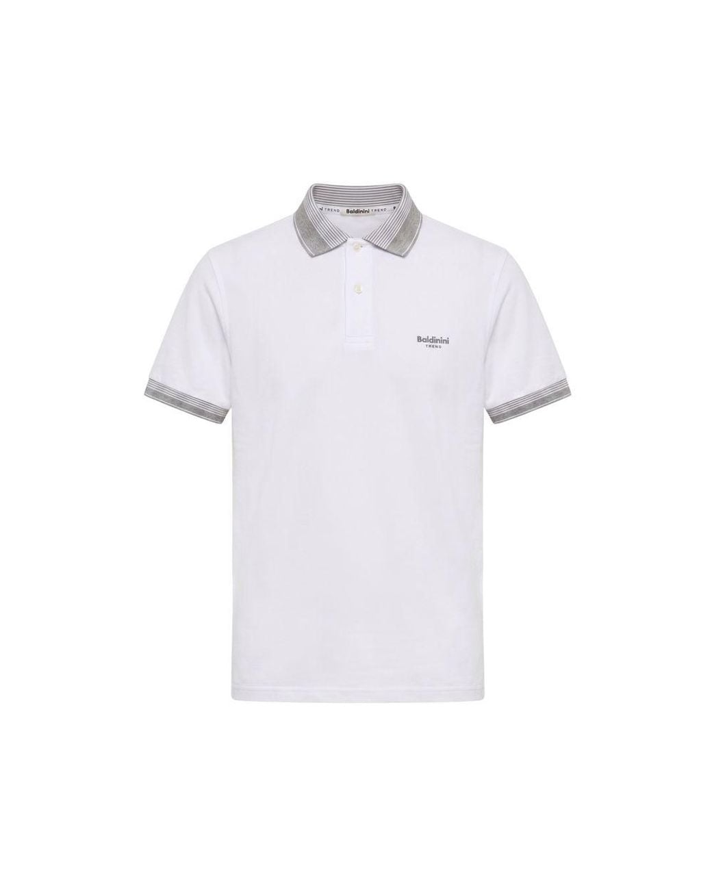 Baldinini White Cotton Men Polo for men