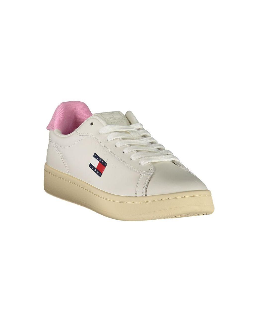 Tommy Hilfiger White Court Leather Sneakers