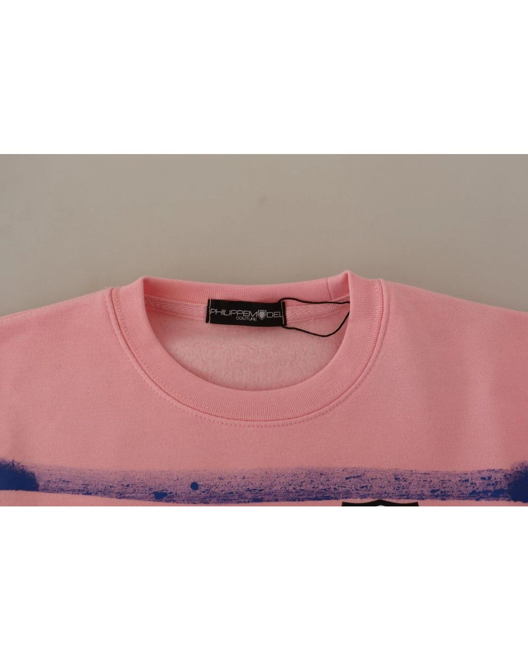 Philippe Model Pink Printed Long Sleeves Pullover Sweater
